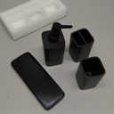 ZCCZ Beige Bathroom Accessory Sets, 4 Pieces Bathroom Accessories Complete Set Vanity Countertop Accessory Set, Includes Lotion Dispenser Soap Pump, Tumbler, Toothbrush Holder and Tray