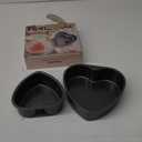 HONGBAKE Heart Shaped Cake Pan, Nonstick 8 & 6 inch Cheesecake Pans Set, Heart Shape Layer Cake Mold, Baking Tin for Valentine's Day, Weddings, 2 Pieces, Heavy Duty, Grey (Gray)