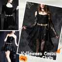 2 x American Trends Womens Western Belts Metal Chain Belt Country Cowgirl Belt Waist Chain Y2K Boho Concho Belt (Medium)