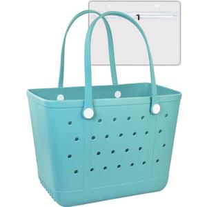 Beach Tote Bag for Women, Rubber Beach Bag Waterproof Sandproof, Extra Large EVA Tote Bag Boat Bag