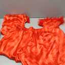 KMBANGI Women Y2k Pajamas Set Heart Print Silk Satin Pjs Feather Trim Long Sleeve Shirt Pants Lounge Set (Large, Dark Red)