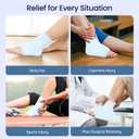 Ankle Ice Pack Wrap Reusable Gel Cold Compression Sleeve for Swelling, Sprained Ankle, Achilles Tendonitis & Plantar Fasciitis Relief（Blue，Small/Medium）
