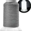Reflective Embroidery Thread,Embroidery Machine Thread in Grey,Single Reel of 1000M(1093Y),Polyester Embroidery Thread for Embroidery