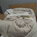Lush Decor Reyna Ruffle Comforter Set, King, Wheat, 3 Piece Cozy Bedding Set