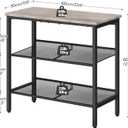 HOOBRO Side Table, 3-Tier Narrow End Table, Nightstand with 2 Flat or Slant Adjustable Shelves for Small Spaces, Hallway, Living Room, Bedroom, Sturdy, Easy Assembly, Greige and Black BG23BZ01G1, 11.8"D x 23.6"W x 23.6"H