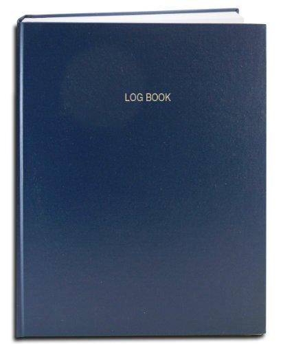 BookFactory Log Book/Multipurpose Log Book - 96 Pages 8'' x 10'' Blue Cover Section Sewn Hardbound (Made in USA)
