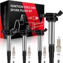 SCITOO 4 ignition coils with 4 iridium Spark Plugs for Toyota for Lexus for Scion Prius Corolla Matrix CT200H XD IM 2009 2010 2011 2012 2013 2014 2015 2016 2017 1.8L L4 UF-596 UF-619 90919-02252