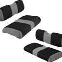 Universal Club Car DS Golf Cart Seat Covers Dress UP Older Golf Cart, Durable Breathable Material Front and Back Seat Cover Fit for ds, Club Car DS Seat Covers Front and Back, Black (Gray)