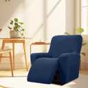 Cupuamon Recliner Chair Covers,Lazy Boy Recliner Covers Stretch Reclining Covers 1 Piece Furniture Protector with Elastic Bottom for Dog,Kids-Navy