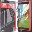 Orzly Glass Screen Protector for Nintendo Switch 2 Console 2025 Screen Size 7.9 inch 4 Pack. No Bubbles Easy Installation Anti Scratch Edition