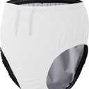 EEOST Adult Reusable Swim Diapers Special Needs Swimwear for Incontinence Cloth Diaper Covers Waterproof, Leakproof, Unisex (White, S)