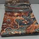 Anidaroel 48"x60" Chair Mat for Hardwood Floor/Tile Floor, Desk Chair Mat for Hard Floors, Under Desk Rug Protector for Rolling Chair, Computer Gaming Chair Mats, Low Pile Carpet Floor Mat (Brick Red/Dull Teal)