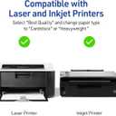 Avery Printable Place Cards with Sure Feed Technology, 1-7/16" x 3-3/4", Textured Ivory, 150 Blank Tent Cards for Laser or Inkjet Printers (5012)