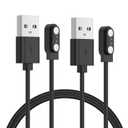 Vancle 2 Pack VeryFit Smartwatch Charger Cable, Magnetic USB Charging Cable for Veryfit Smart Watch ID205L, ID205U, IDW28, ID207, IDW13, IDW15, IDW19, ID208 Plus, ID208BT, ID206 and More (3.3ft/100cm)