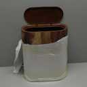 Bathroom Trashcans with Lids, Plastic Marble Wood Pattern Trash Can Small Garbage Bin with Lid for Bathroom Narrow Wastebasket Modern Waste Basket for Home Indoor Hotel (Plastic Wood Pattern)