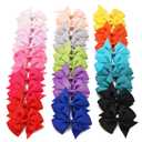 30Pieces Boutique Grosgrain Ribbon Hair Clips Dovetail 3.5" Hair Bows Alligator Clips Hair Accessories For Babies Toddlers Teens Gifts 15 Colors In Pairs