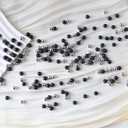 1300Pcs Black&Silver Vase Filler No Hole Pearl Beads, 8mm Art Plastic Beads Pearls for Crafting, Vase Filler for Centerpieces Wedding Party Decoration, Home Table Decor, DIY Crafts