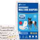 Pet Soft Dog Diapers Male - Disposable Male Dog Wraps Wetness Indicator, Ultra Absorbent Doggie Diapers Comfortable for Incontinence Excitable Urination, 20pcs Small