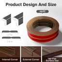 Bnell Flexible Wall Corner Trim, 1.57in Self Adhesive Corner Protector Strip, Peel and Stick Caulk Trim for Inside & Outside Corners, Floor Gap Cover Transition Strip (10FT,Fog Brown)