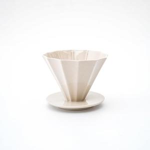 Ceramic Pour-Over Coffee Maker - Slow Drip Coffee Filter - Premium Ceramic with Smooth Textured Glaze for the Discerning Coffee Enthusiast (White)