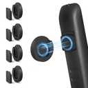 YYILIS Magnetic Remote Control Holder Wall Mount, 4 Pack TV Remote Control Holder for Fan/Air Conditioner, Self-Adhesive Bedside Caddy for TV Backside/Bedroom/Office/RV Home Organizer Storage(Black)