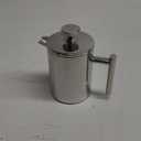 Secura French Press Coffee Maker, 304 Grade Stainless Steel Insulated Coffee Press with 2 Extra Screens, 12oz (0.35 Litre), Silver (SFP-12DS)