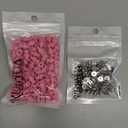 RUBYCA 12MM 100 Sets Metal Tree Spikes and Studs Metallic Screw-Back for DIY Punk Leather-Craft Pink
