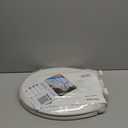 Durable Round Toilet Seat with Slow Soft Close - Easy to Install and Clean, Never Loosens - White, Fits Most Round Toilets