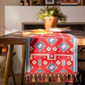 1372 Inch Table Runner, Retro-Luxury Tassels Series for Kitchen Dining Table Holiday Decoration (Chipset)