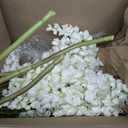 Dailisen 3 Strands 40'' Silk White Wisteria Artificial Flowers, Fake Wisteria Floral Hanging Plant Garland, for Home Decor, Party, Floor Vase, Balcony, Wedding Arrangement Decoration (White)