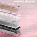 AULA S98 Pro Wireless Mechanical Keyboard with Screen & Knob,2.4GHz/USB-C/BT5.0 Hot Swappable Pink Creamy Keyboard,Pre-lubed Linear Switches,Side Printed PBT Keycaps,RGB Backlit Gaming Keyboards