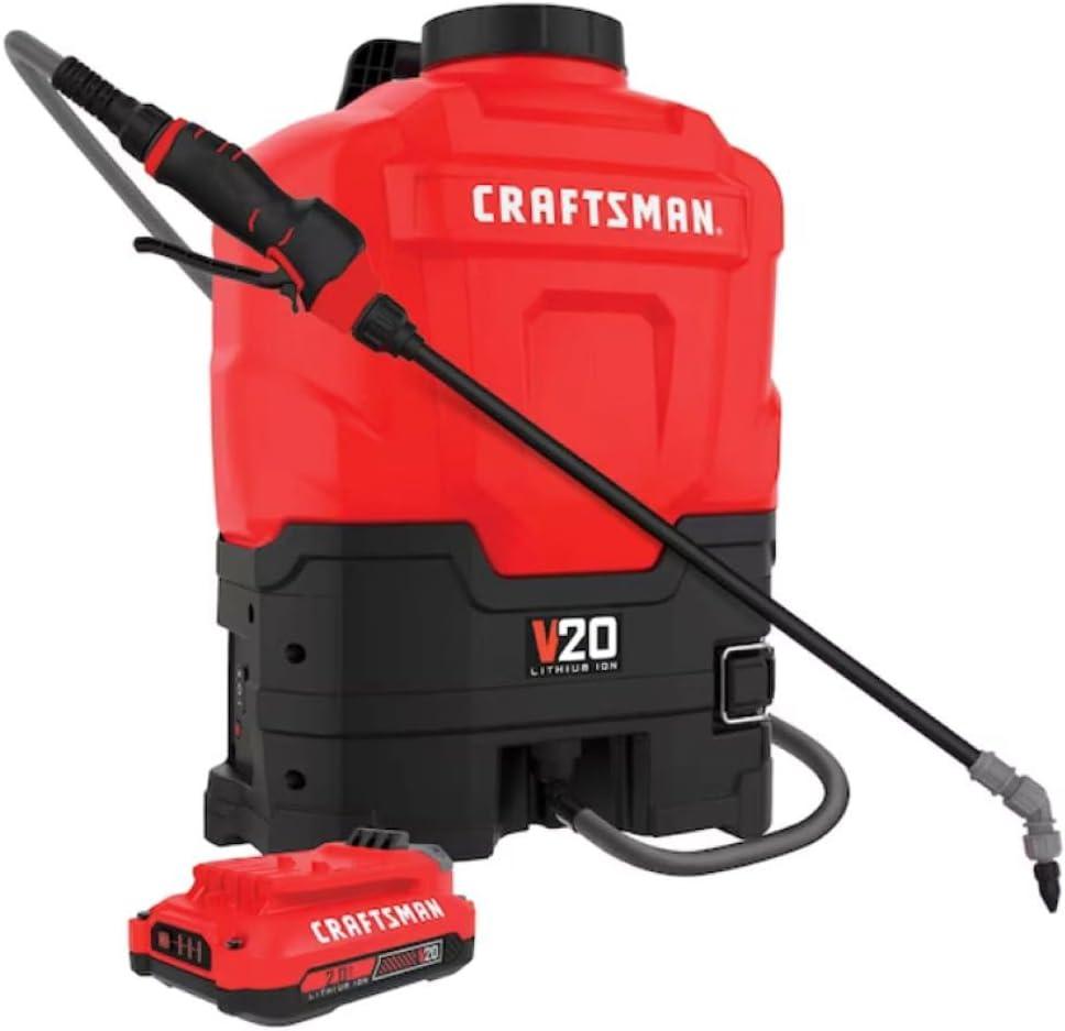 CRAFTSMAN 20V* Lithium-ion Battery Powered 4 Gallon Backpack Sprayer