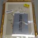 Framed White Flower Canvas Print Wall Art, Minimalist Botanical Beige Background Blossom Floral Artwork, 11x14 Gold Bamboo-Textured Frame Clear Acrylic Cover Farmhouse Bedroom Offices Decor