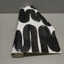 Tempaper x Bobby Berk White & Black Wiggle Room Removable Peel and Stick Wallpaper, 20.5 in X 16.5 ft, Made in The USA