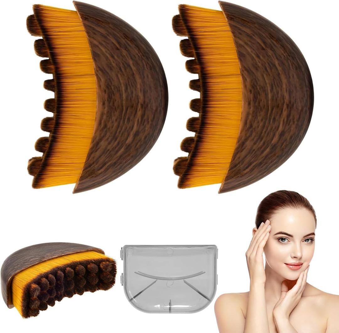 2pcs Lymphatic Contour Face Brush, Lymphatic Drainage Brush, Dry Brushing Face Brush, Lymphatic Drainage Massager for Face, Designed for The Face Gentle Enough for Daily Use2pcs