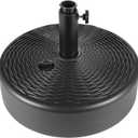 Patio Umbrella Stand Outdoor - 60 lbs 17.3" Capacity Fillable Outdoor Umbrella Base Heavy Duty, Water Filled Patio Umbrella Base for Pool, Porch, Garden, Deck, Backyard