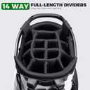 Findway 14 Way Golf Stand Bag, Lightweight Golf Bag with Stand for Men Women, Golf Club Carry Bag with Dual Strap, Rain Cover, Multiple Pockets, Golf Ball Holder