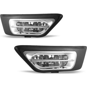 AUTOWIKI Fog Lights For 2002 2003 2004 Honda CR-V Lamp crv Assemblies With Wiring Kit 1 Pair