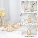 RUCKACE Bud Vases in Bulk 22 Gold Glass Small Vases Flower Vase for Centerpiece Table Wedding Decorations Home Decor Party