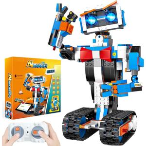okk Robot Building Toys for Boys, STEM Projects for Kids Ages 6-12, Remote & APP Controlled Engineering Learning Educational Coding DIY Building Kit Rechargeable Robot Toy Gifts for Girls