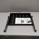 1U Sliding Rack Shelf 19" Server Rack Mount Cabinet 14"-22" Adjustable Depth 4 Post