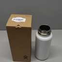 Hydro Flask Water Bottle - Insulated Stainless Steel - Wide Mouth Flex Chug Lid, Non Spill, Leakproof in 32 Oz Tonal White