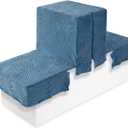 Hudson Comfort Back to Back Boat Seat Covers - Super Soft Microfiber Stretchable Fabric, Replacement Boat Covers for Damaged Seats, Blue (Back to Back Boat Seat Covers, 1, Count)