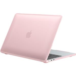 BlueSwan Anti-Cracking Hard Shell Case Compatible with MacBook Air 13 inch, M1 Chip 2018-2021 Model A2337 A2179 A1932, Anti-Fingerprint Soft TPU Bumper, Frosted Cute Pink