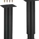 Uxcell 2 Pcs 7.09-11.82 Inch Adjustable Height Table Legs, Carbon Steel Bed Legs Replacement, Adjustable Furniture Feet for Bed Cabinet Chair, Black