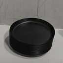 ejonirinjonir EI 18pcs Black Wheat Straw Plates,Heavy Duty Reuasble Unbreakable Plastic Plates with Lip Edge,Melamine Plates for Kitchen,Camping,Picnic,Halloween