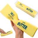Big Butter Squishy,Giant Squishies Butter 14 OZ,Jumbo Slow Rising Squeeze Toys,Large Soft PU Foam Fidget Toy for Anxiety & Sensory Stress Relief 8.7*1.8*1.8 Inch (Big-Yllow Butter 1Pack)