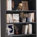 Bookcase Adjustable Storage Shelves,60-Inch Bookshelf,5-Tier Modern Wood Bookcase for Bedroom, Office, Living Room & Library(Grey)