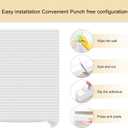 Window Blinds Cordless No Drill Cut to Size Clip On Stick On Self Adhesive Temporary Blinds Pleated Paper Blinds for Windows Doors Shades for Home Nursery Bedroom Kitchen Bathroom