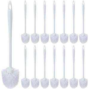 Tioncy 15 Pcs 14.2 Inch Toilet Brush Commercial Heavy Duty Toilet Bowl Cleaning Scrub Long Scrubber for Bathroom Cleaning Supplies